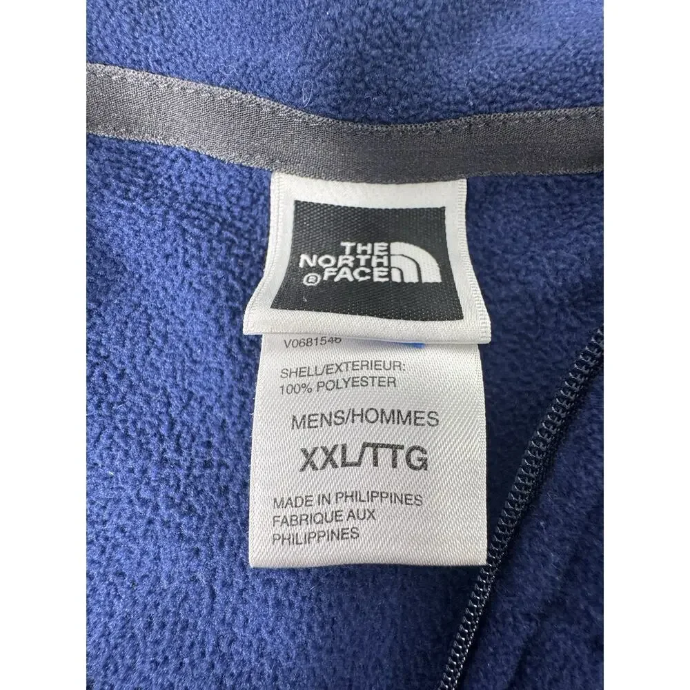 The North Face 1/4 Zip Fleece Pullover Mens XXL Blue Mock Neck